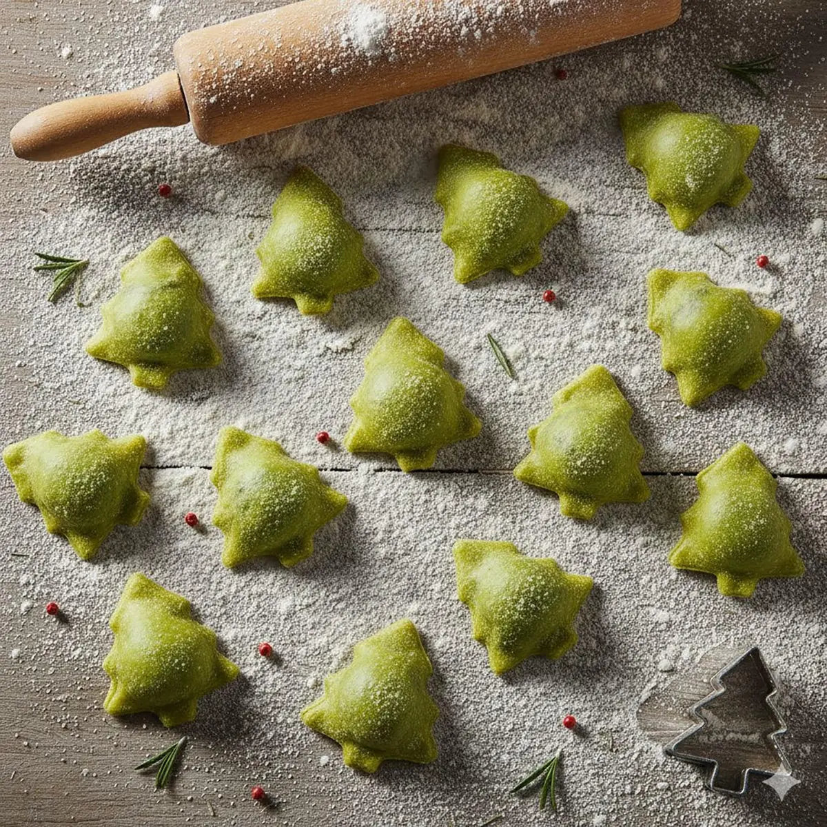Evergreen Tree-Shaped Ravioli